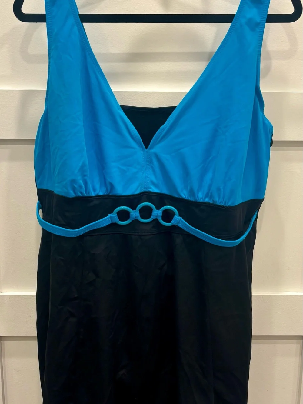 Always For Me Black & Blue Swim Dress